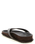 Jacquemus Brown Cowhide Slides