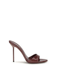 Paris Texas Bordeaux Calf Leather Bos Taurus Stiletto Heel Sandals