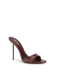 Paris Texas Bordeaux Calf Leather Bos Taurus Stiletto Heel Sandals