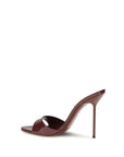 Paris Texas Bordeaux Calf Leather Bos Taurus Stiletto Heel Sandals
