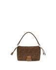 Fendi Brown Raffia Shoulder Bag