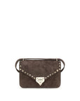 Valentino Garavani Brown Suede Leather Shoulder Bag