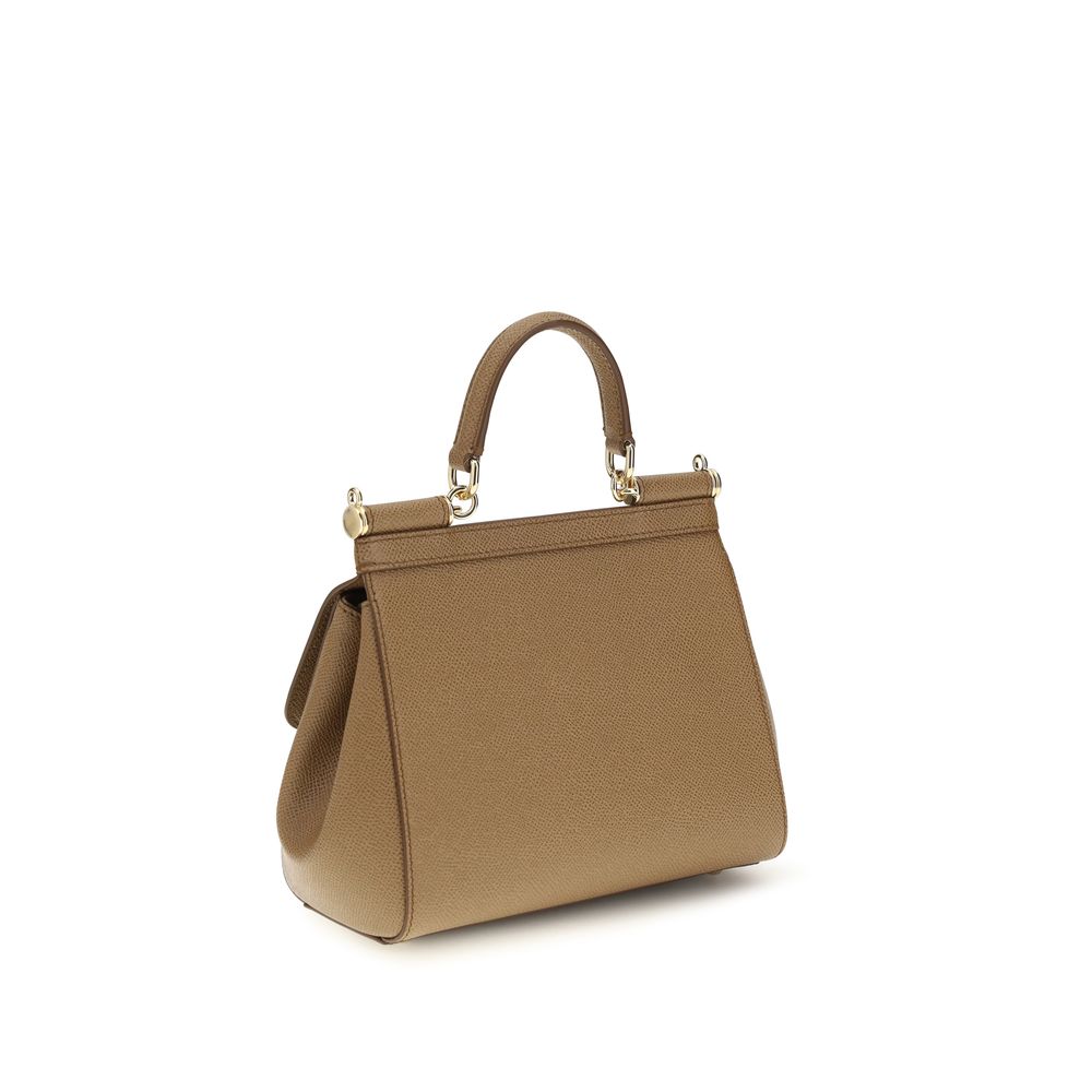 Dolce &amp; Gabbana Beige Calf Leather Bos Taurus Handbag
