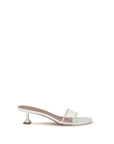 Amina Muaddi White Pvc Sandals