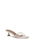 Amina Muaddi White Pvc Sandals