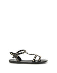 Valentino Garavani Black Rubber Flat Sandals