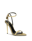Tom Ford Gold Lamb Ovis Aries Aries Stiletto Heel Sandals
