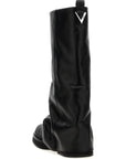 The Attico Black Calfskin Over The Knee