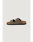 Birkenstock Brown Leather Flat Sandals