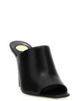 Saint Laurent Black Leather Stiletto Heel Sandals