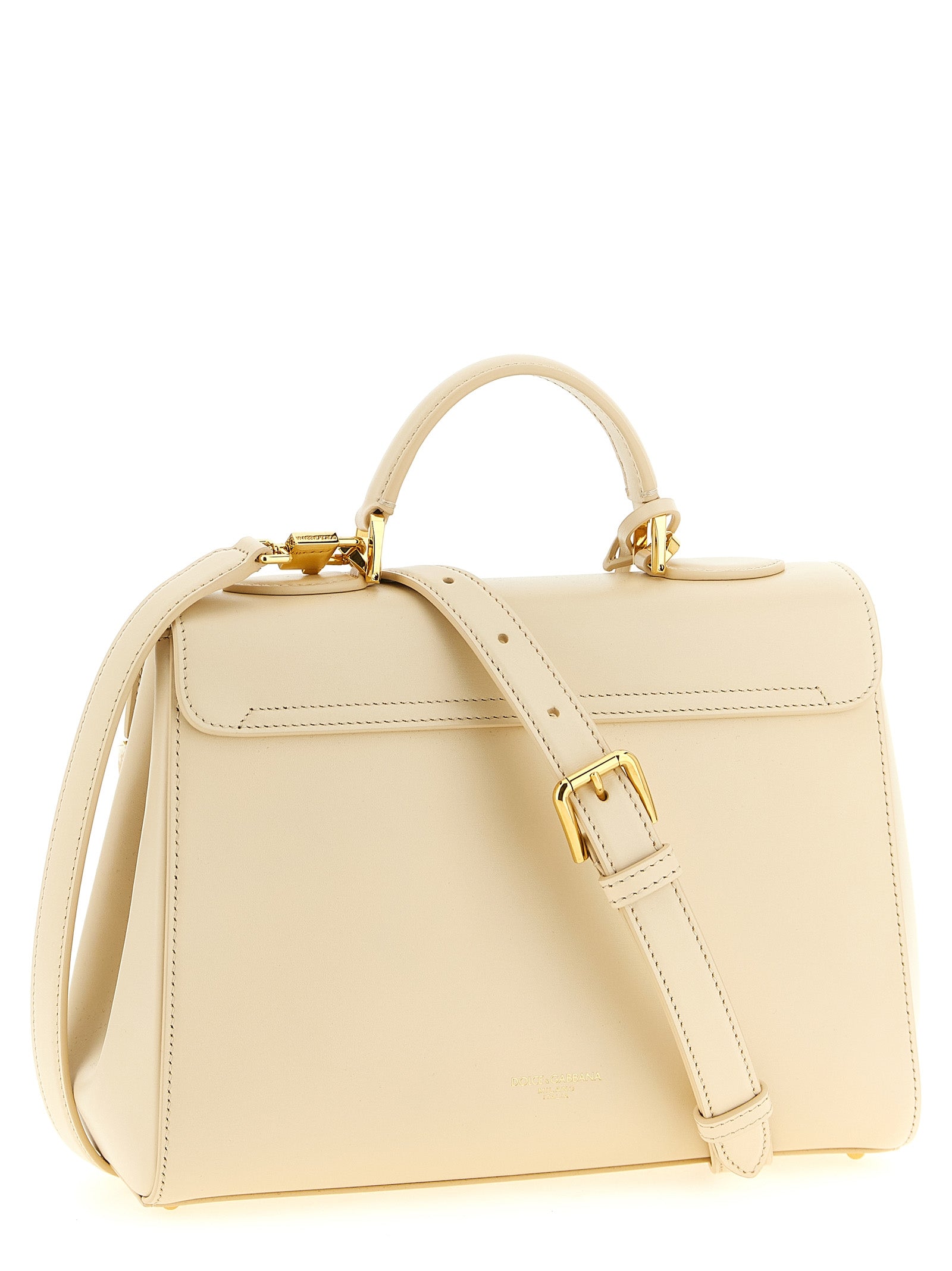 Dolce &amp; Gabbana White Lamb Leather Handbag