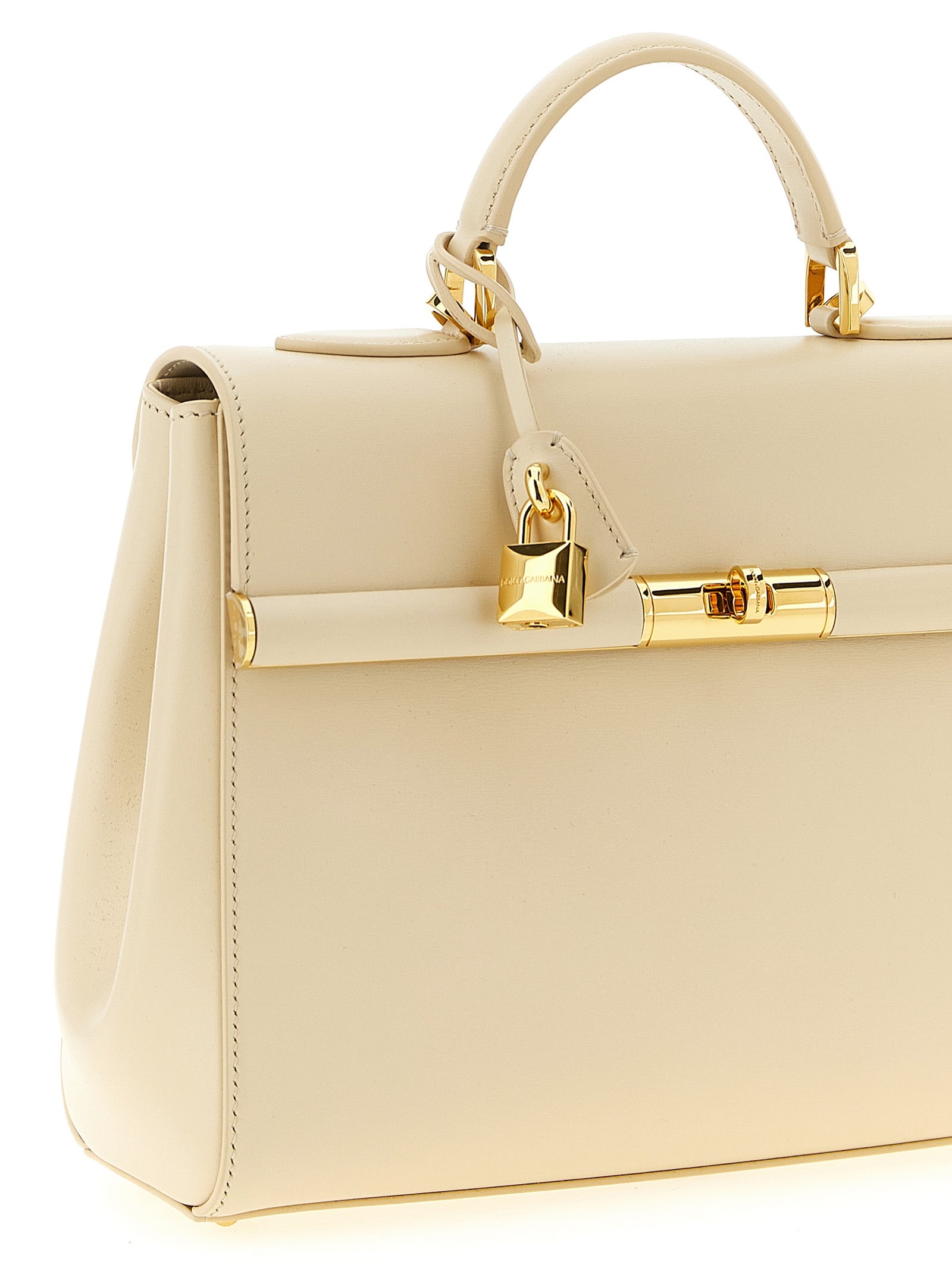 Dolce &amp; Gabbana White Lamb Leather Handbag