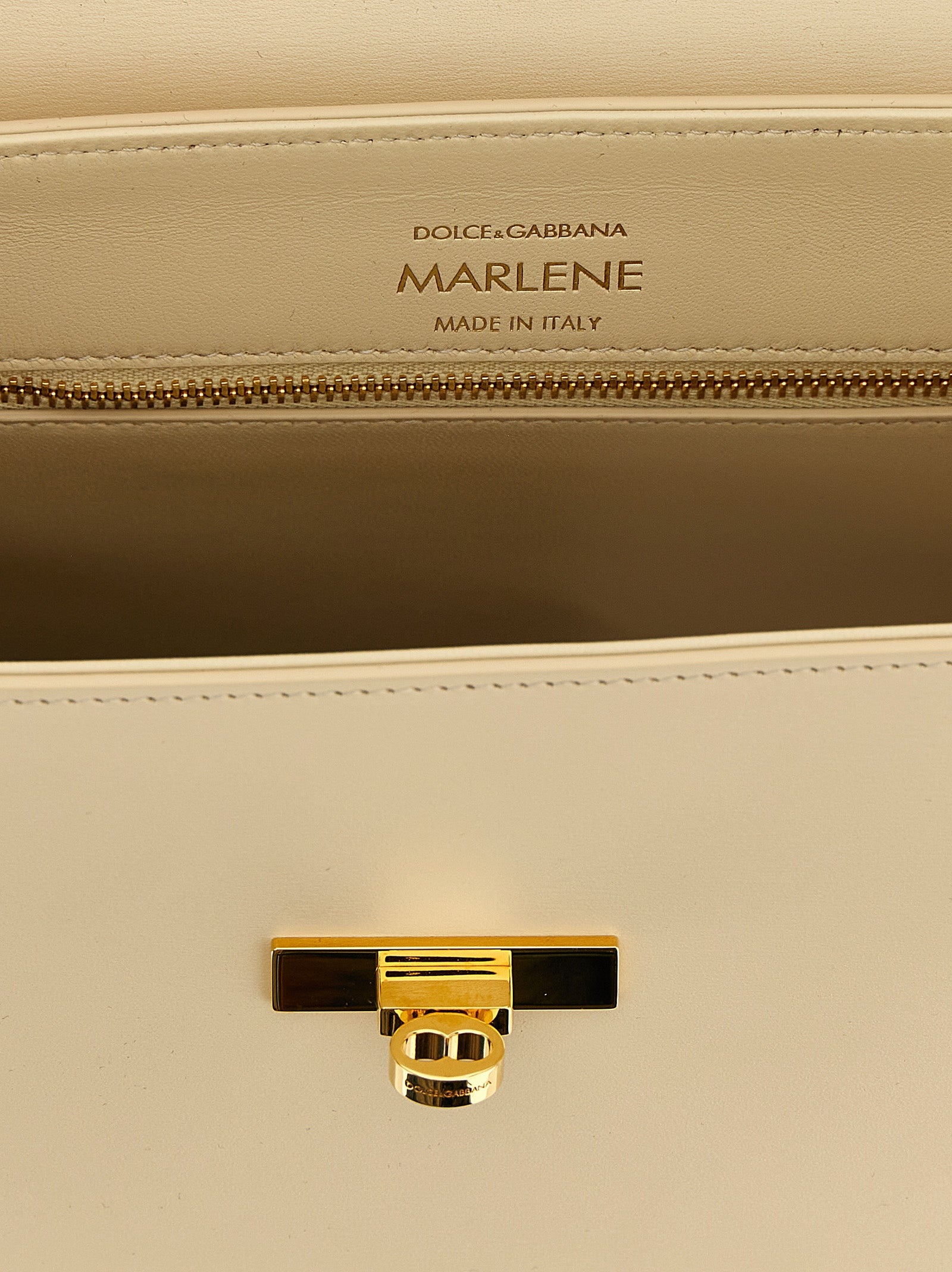 Dolce &amp; Gabbana White Lamb Leather Handbag