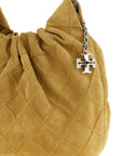 Tory Burch Beige Calfskin Shoulder Bag