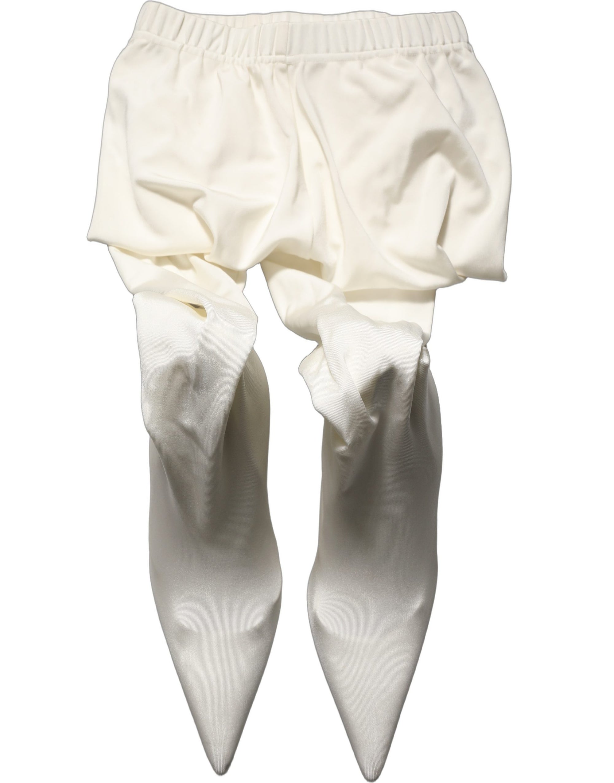 Dolce &amp; Gabbana White High Heels Pumps Jersey Tights Shoes