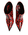 Dolce & Gabbana Red Leopard Cardinale Ankle Boots Shoes