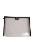 Dolce & Gabbana Transparent PVC Clutch Pouch Purse Branded Logo Plaque Bag