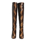 Dolce & Gabbana Brown Exotic Leather Knee High Boots Shoes