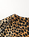 Dolce & Gabbana Brown Leopard Print Silk Sheath Midi Dress