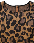 Dolce & Gabbana Brown LeopardPrint Flared A-line Mini Dress