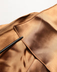 Emporio Armani Brown Satin Acetate Wrap Sheath Mini Belted Dress