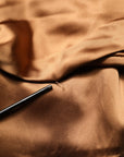 Emporio Armani Brown Satin Acetate Wrap Sheath Mini Belted Dress
