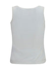 Balenciaga White Cotton Tank Tops
