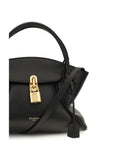Balmain Black Calf Leather Bos Taurus Handbag