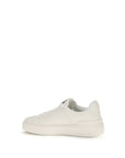 Balmain White Calf Leather Bos Taurus Athletic Sneakers