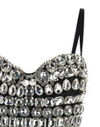 Dolce & Gabbana Silver Polyamide Bodysuit