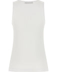 Dolce & Gabbana White Cotton Sleeveles T-Shirt