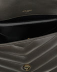 Saint Laurent Brown Lamb Leather Shoulder Bag