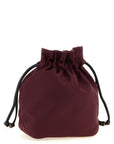 Ganni Bordeaux Recycled Polyamide Clutch Bag