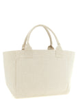 Ganni Beige Recycled Cotton Tote Bag