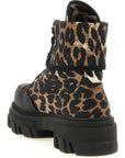 Ganni Multicolor Cotton Lace-Up Boots