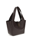 Saint Laurent Brown Calf Leather Bos Taurus Shoulder Bag