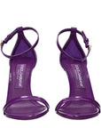 Dolce & Gabbana Purple Leather Stiletto Heel Sandals
