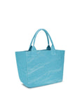 Ganni Blue Recycled Cotton Shoulder Bag