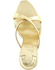 Christian Louboutin Gold Lambskin Stiletto Heel Sandals