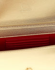 Christian Louboutin Gold Lambskin Clutch Bag