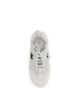 Gucci White Calf Leather Bos Taurus Low Top Sneakers