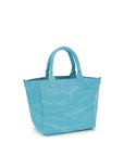 Ganni Blue Recycled Cotton Shoulder Bag