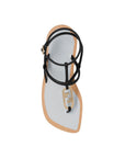 Fendi Black Leather Flat Sandals