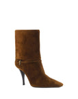Saint Laurent Brown Calf Leather Bos Taurus High Heel Boots
