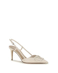 Valentino Garavani Beige Calf Leather Bos Taurus High Heel Pumps