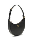 Valentino Garavani Black Calf Leather Bos Taurus Shoulder Bag