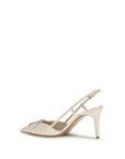 Valentino Garavani Beige Calf Leather Bos Taurus High Heel Pumps