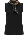 Dolce & Gabbana Black Cotton Sleeveles T-Shirt