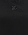 Dolce & Gabbana Black Cotton Sleeveles T-Shirt