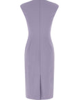 Elisabetta Franchi Purple Polyester Midi Dress